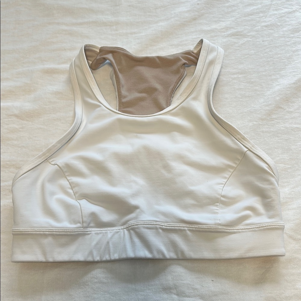 Women's White Sports Bra
